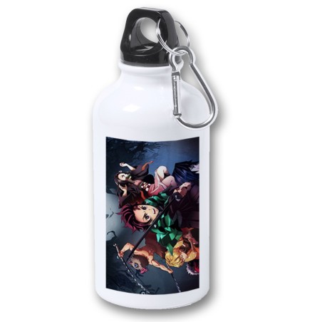 BIDON 400ML METALICO DEMON SLAYER ACCION PERSONAJES para viaje y deporte