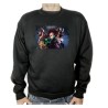 SUDADERA NEGRA DEMON SLAYER ACCION PERSONAJES adulto poliester algodón personalizada