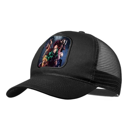 GORRA NEGRA CON REJILLA DEMON SLAYER ACCION PERSONAJES moda deporte