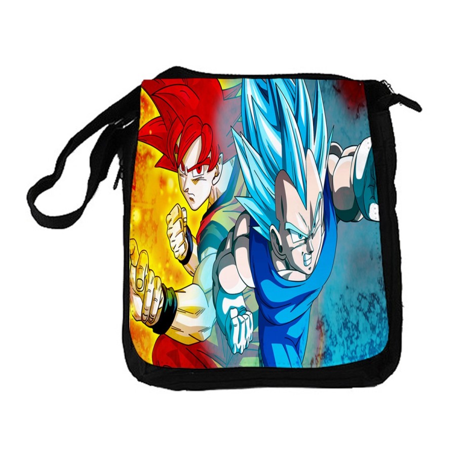 BANDOLERA REPORTERO MEDIANA BOLSO DRAGON BALL SUPER GODS SSJ bolsa mochila hombro