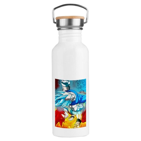 BIDON 750 ML ACERO INOXIDABLE ESTILO RETRO DRAGON BALL SUPER GODS SSJ deporte deportivo botella