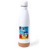 BIDON 750 ML ACERO INOXIDABLE ADORNO DE CORCHO DRAGON BALL SUPER GODS SSJ tapon botella