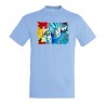 CAMISETA AZUL CIELO DRAGON BALL SUPER GODS SSJ moda verano personalizada