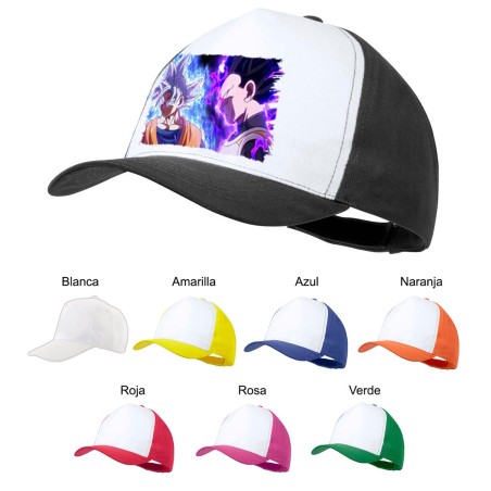 GORRA COLORES dragon ball super goku vegeta mega instinto color personalizada