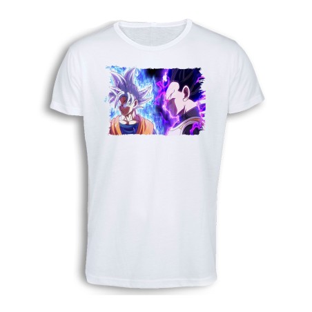 CAMISETA TACTO ALGODÓN dragon ball super goku vegeta mega instinto cómoda personalizada