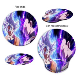 ALFOMBRILLA REDONDEADA dragon ball super goku vegeta mega instinto curva curvada reposamuñecas pc raton