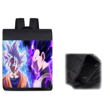PACK MOCHILA Y ESTUCHE dragon ball super goku vegeta mega instinto material escolar