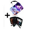 PACK MOCHILA Y ESTUCHE dragon ball super goku vegeta mega instinto material escolar