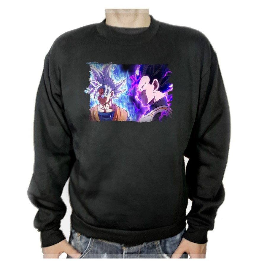 SUDADERA NEGRA dragon ball super goku vegeta mega instinto adulto poliester algodón personalizada