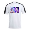 CAMISETA TÉCNICA FRANJA MANGAS NEGRA dragon ball super goku vegeta mega instinto personalizada