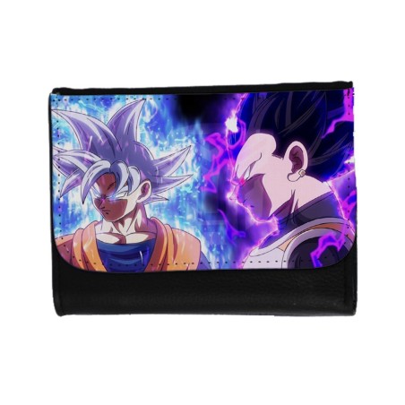 BILLETERA BILLETERO dragon ball super goku vegeta mega instinto unisex negro monedero