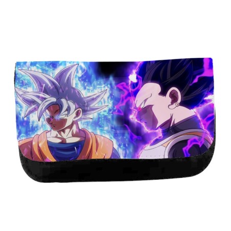 ESTUCHE NECESER DE LONA dragon ball super goku vegeta mega instinto unisex negro monedero billetera