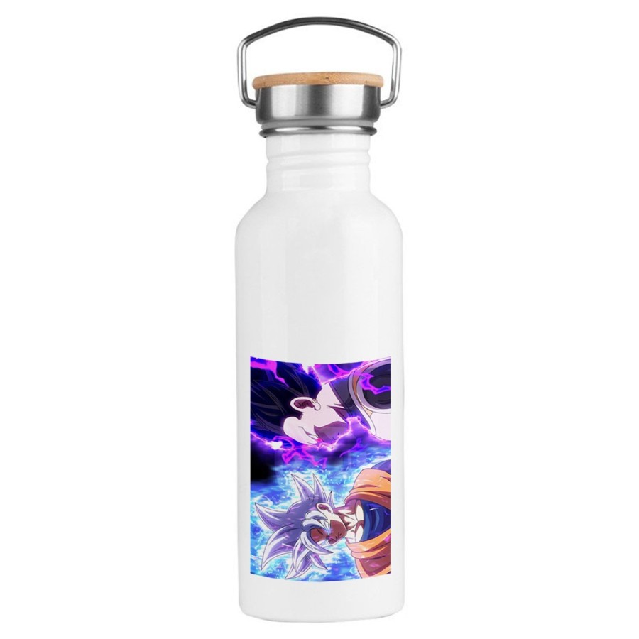 BIDON 750 ML ACERO INOXIDABLE ESTILO RETRO dragon ball super goku vegeta mega instinto deporte deportivo botella