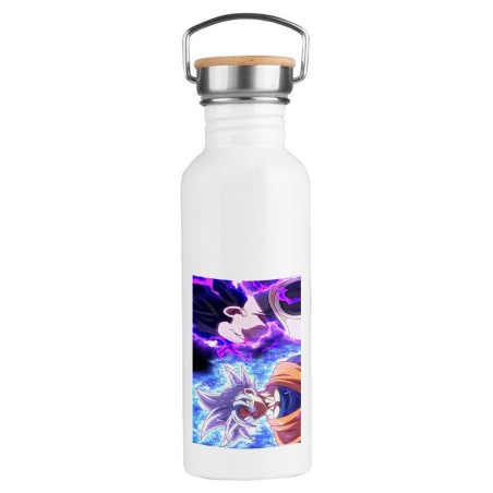 BIDON 750 ML ACERO INOXIDABLE ESTILO RETRO dragon ball super goku vegeta mega instinto deporte deportivo botella