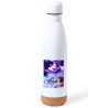 BIDON 750 ML ACERO INOXIDABLE ADORNO DE CORCHO dragon ball super goku vegeta mega instinto tapon botella