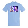 CAMISETA AZUL CIELO dragon ball super goku vegeta mega instinto moda verano personalizada