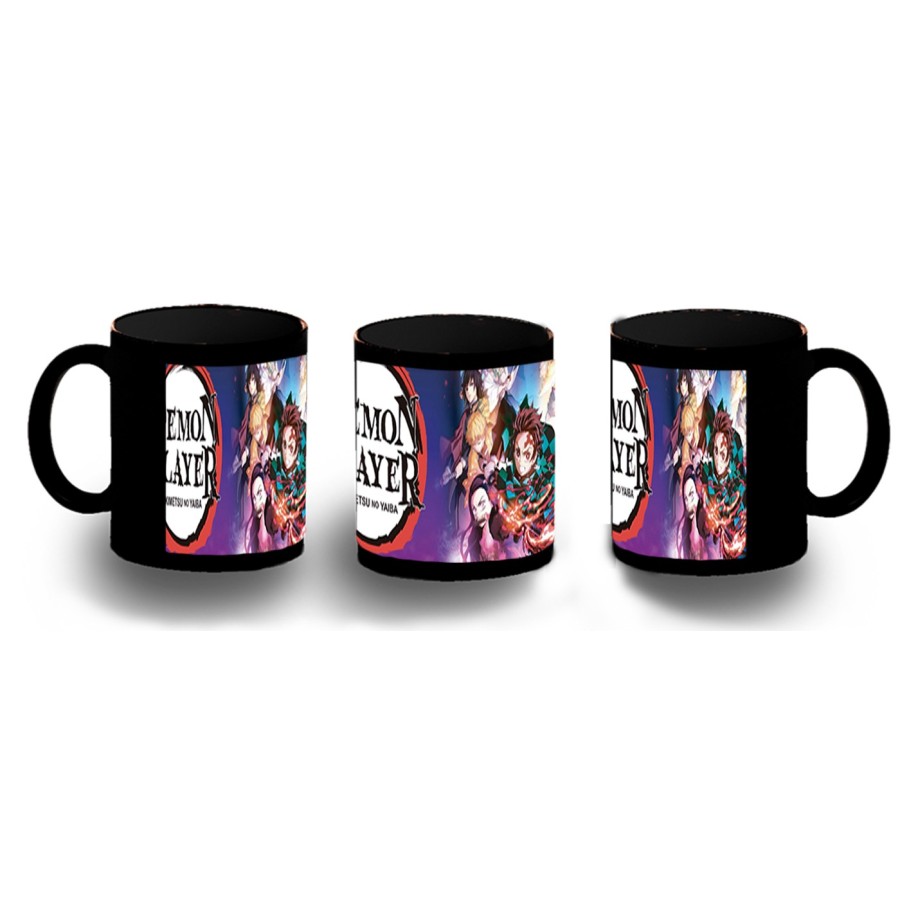 TAZA COMPLETAMENTE NEGRA kimetsu no yaiba demon slayers guardianes personalizada