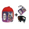 PACK MOCHILA ROJA Y ESTUCHE kimetsu no yaiba demon slayers guardianes material escolar