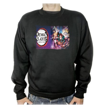 SUDADERA NEGRA kimetsu no yaiba demon slayers guardianes adulto poliester algodón personalizada