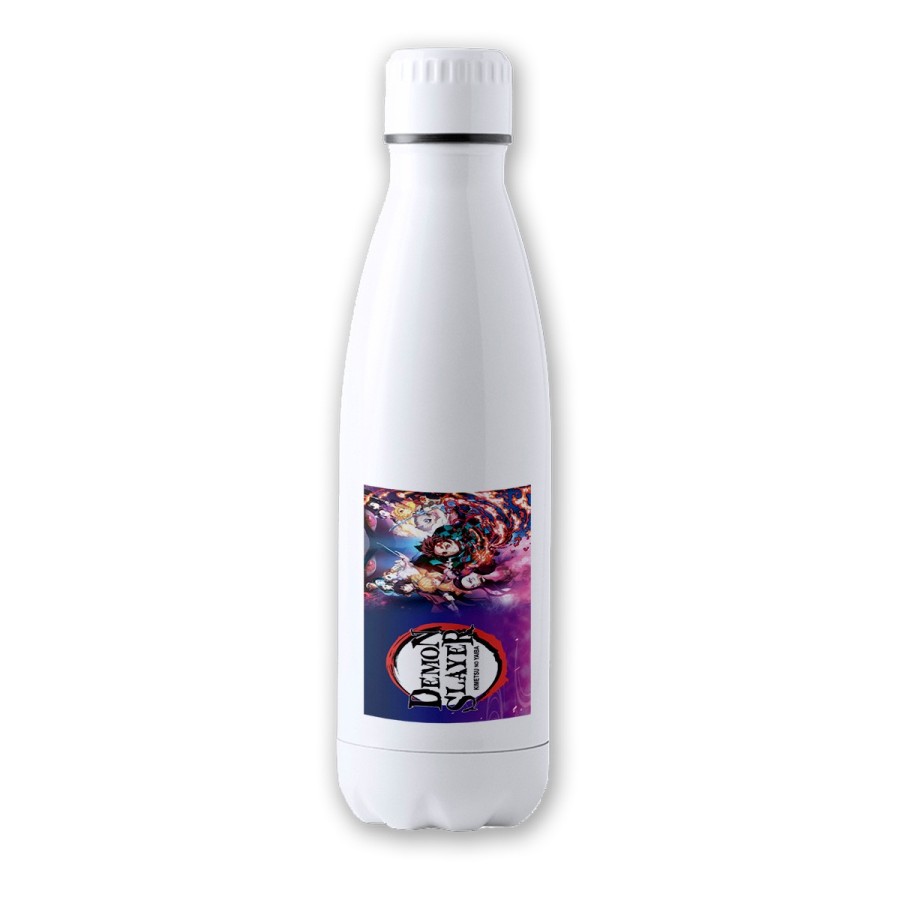 BIDON 700 ML ACERO INOXIDABLE kimetsu no yaiba demon slayers guardianes tapon seguridad botella