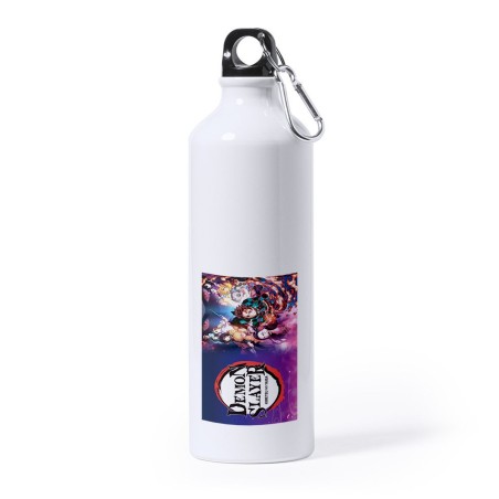 BIDON GRANDE 800 ML ACERO INOXIDABLE kimetsu no yaiba demon slayers guardianes deporte deportivo mosqueton botella