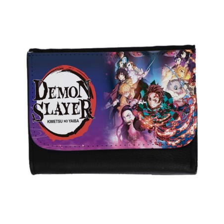 BILLETERA BILLETERO kimetsu no yaiba demon slayers guardianes unisex negro monedero