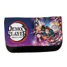 ESTUCHE NECESER DE LONA kimetsu no yaiba demon slayers guardianes unisex negro monedero billetera