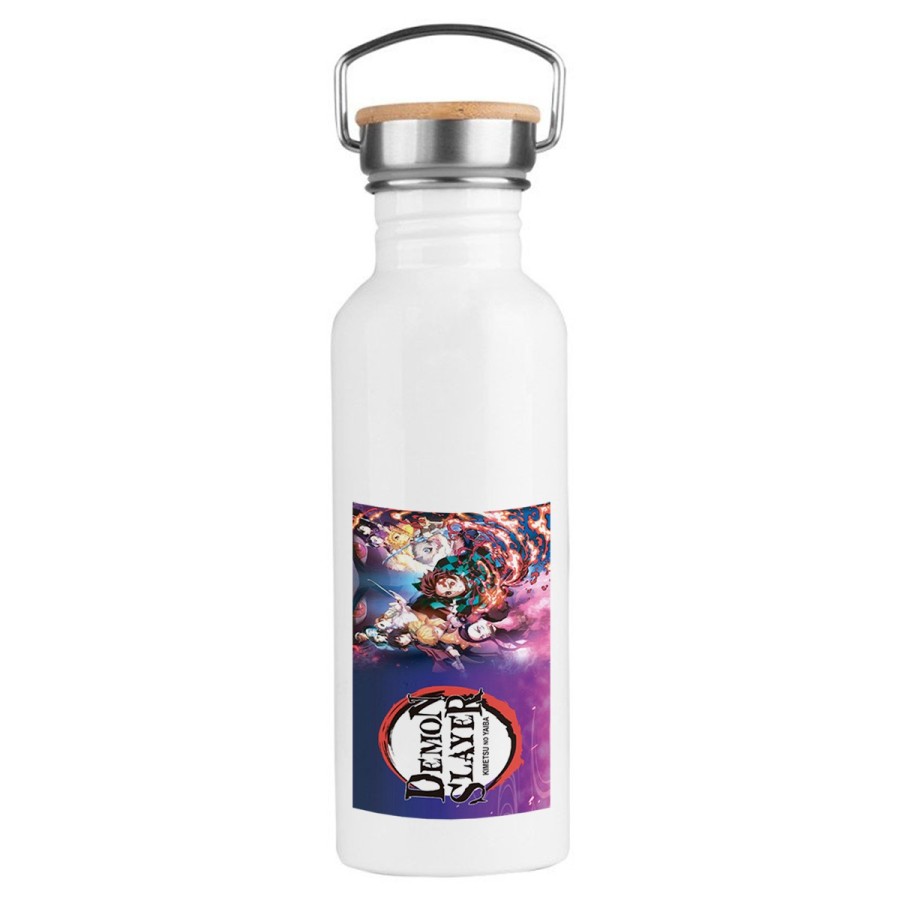 BIDON 750 ML ACERO INOXIDABLE ESTILO RETRO kimetsu no yaiba demon slayers guardianes deporte deportivo botella