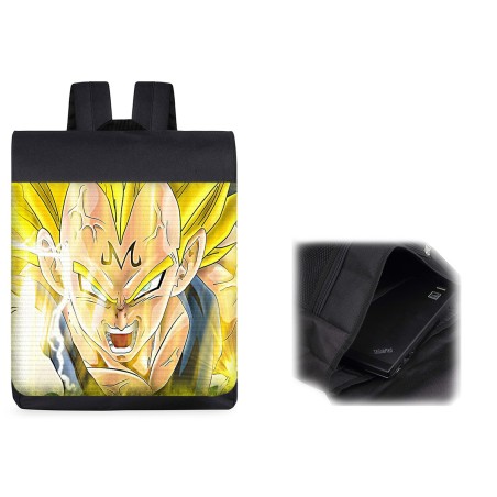PACK MOCHILA Y ESTUCHE DBZ MAJIN VEGETA SSJ2 FURIOSO material escolar
