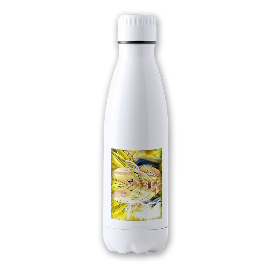 BIDON 700 ML ACERO INOXIDABLE DBZ MAJIN VEGETA SSJ2 FURIOSO tapon seguridad botella