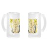 JARRA CERVEZA CRISTAL DBZ MAJIN VEGETA SSJ2 FURIOSO esmerilada esmerilado 500ml