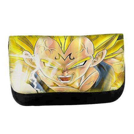 ESTUCHE NECESER DE LONA DBZ MAJIN VEGETA SSJ2 FURIOSO unisex negro monedero billetera