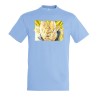 CAMISETA AZUL CIELO DBZ MAJIN VEGETA SSJ2 FURIOSO moda verano personalizada