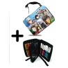 PACK MOCHILA Y ESTUCHE OLIVER Y BENJI PERSONAJES SERIE DIBUJOS material escolar