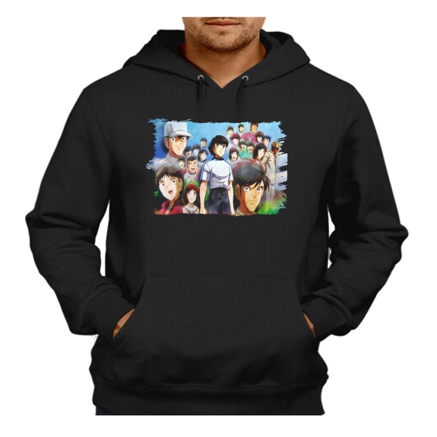 SUDADERA NEGRA CON CAPUCHA OLIVER Y BENJI PERSONAJES SERIE DIBUJOS adulto poliester algodón personalizada