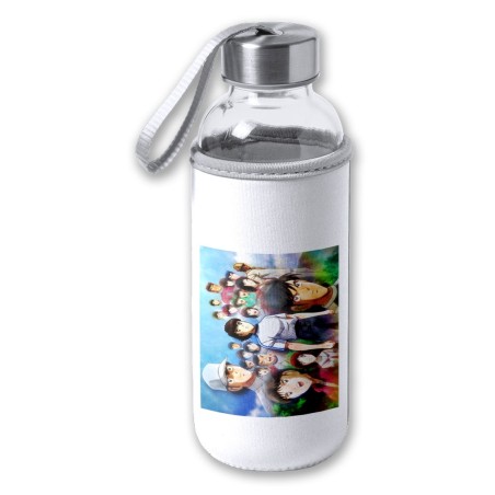 BIDON DE 420 ML CON FUNDA DE NEOPRENO OLIVER Y BENJI PERSONAJES SERIE DIBUJOS tapon seguridad