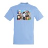 CAMISETA AZUL CIELO OLIVER Y BENJI PERSONAJES SERIE DIBUJOS moda verano personalizada