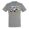 CAMISETA GRIS MEZCLA OLIVER Y BENJI PERSONAJES SERIE DIBUJOS moda verano personalizada