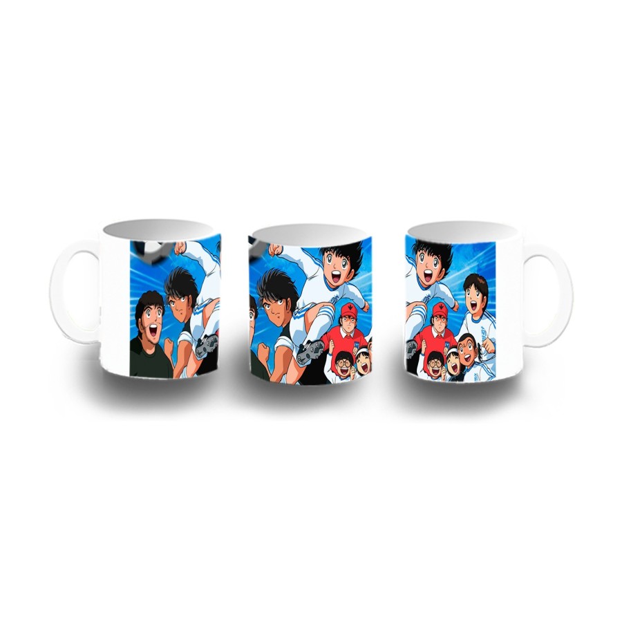 TAZA DE PLASTICO campeones oliver y benji serie dibujos niños personalizada