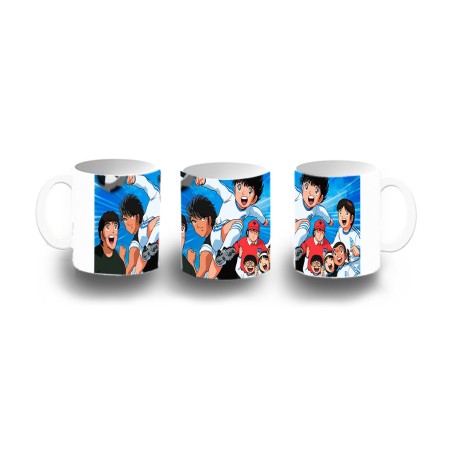 TAZA DE PLASTICO campeones oliver y benji serie dibujos niños personalizada