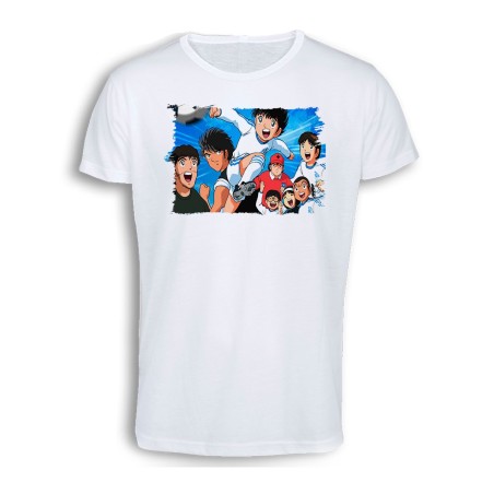 CAMISETA TACTO ALGODÓN campeones oliver y benji serie dibujos cómoda personalizada