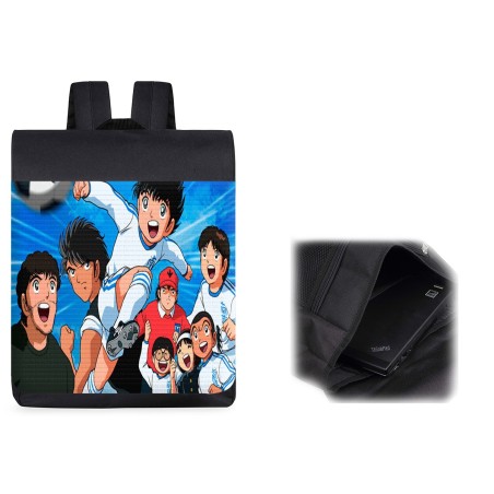 PACK MOCHILA Y ESTUCHE campeones oliver y benji serie dibujos material escolar