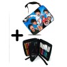 PACK MOCHILA Y ESTUCHE campeones oliver y benji serie dibujos material escolar