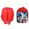 PACK MOCHILA ROJA Y ESTUCHE campeones oliver y benji serie dibujos material escolar