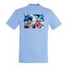 CAMISETA AZUL CIELO campeones oliver y benji serie dibujos moda verano personalizada