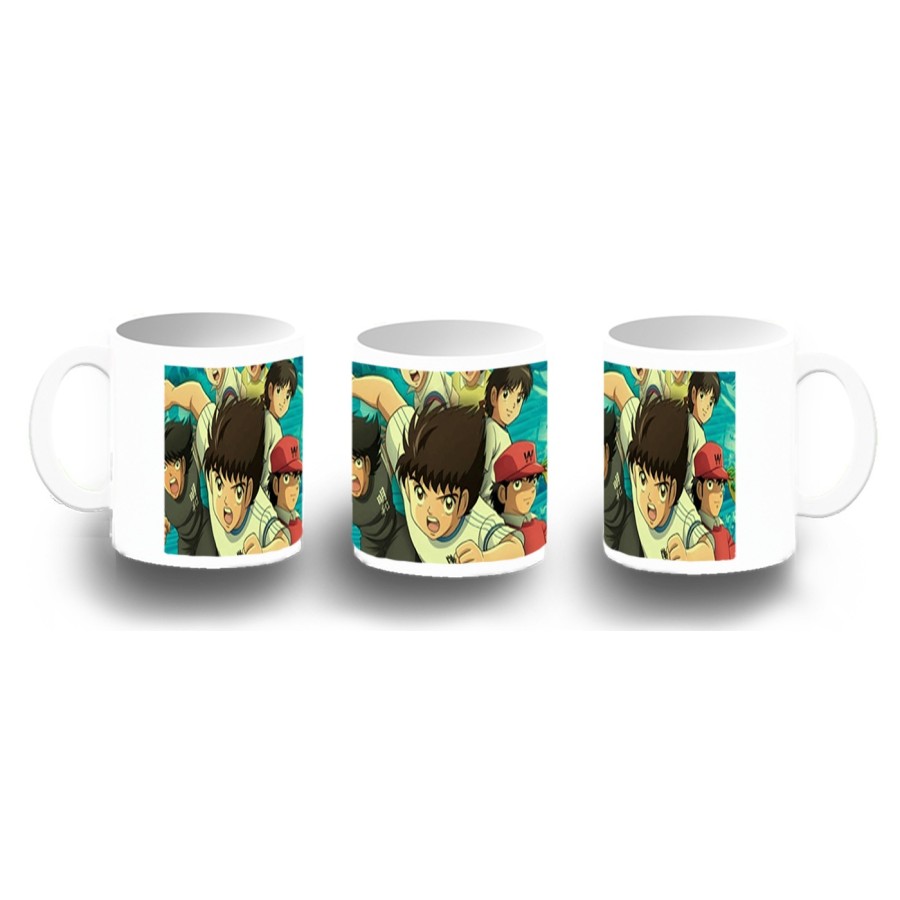 TAZA FOTOLUMINISCENTE Oliver y benji capitan tsubasa futbol infantil BRILLA OSCURIDAD