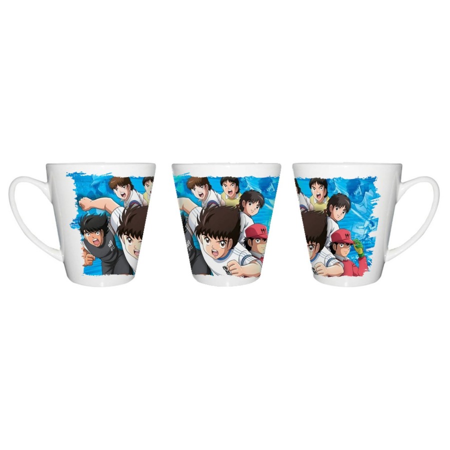 TAZA CÓNICA Oliver y benji capitan tsubasa futbol infantil conica personalizada