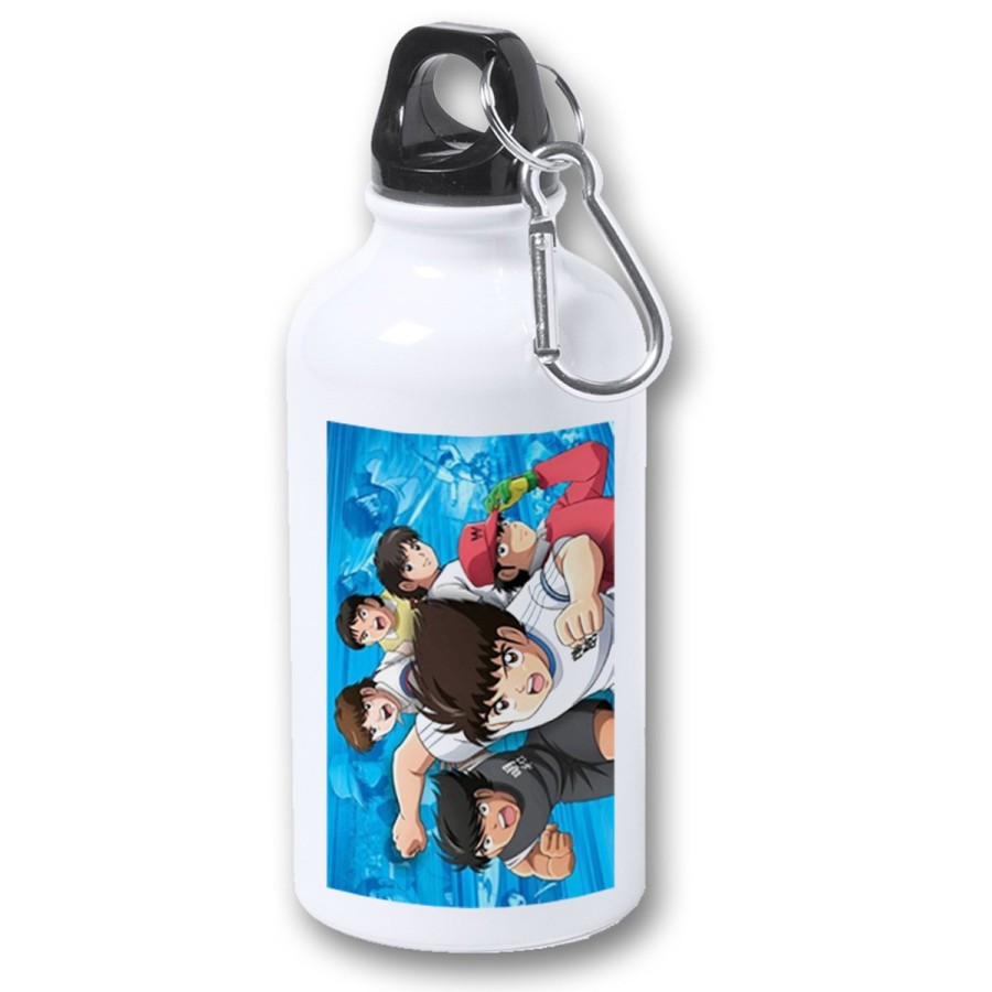 BIDON 400ML METALICO Oliver y benji capitan tsubasa futbol infantil para viaje y deporte