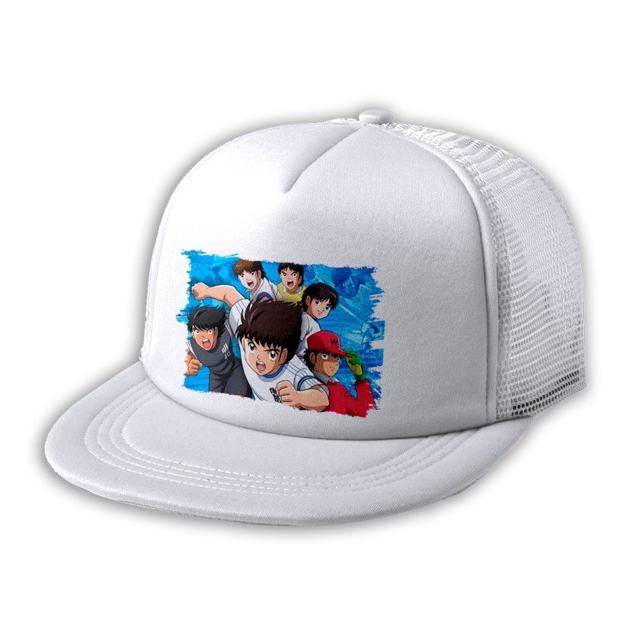 GORRA 5 PANELES REDECILLA TRASERA Oliver y benji capitan tsubasa futbol infantil estilo rapero