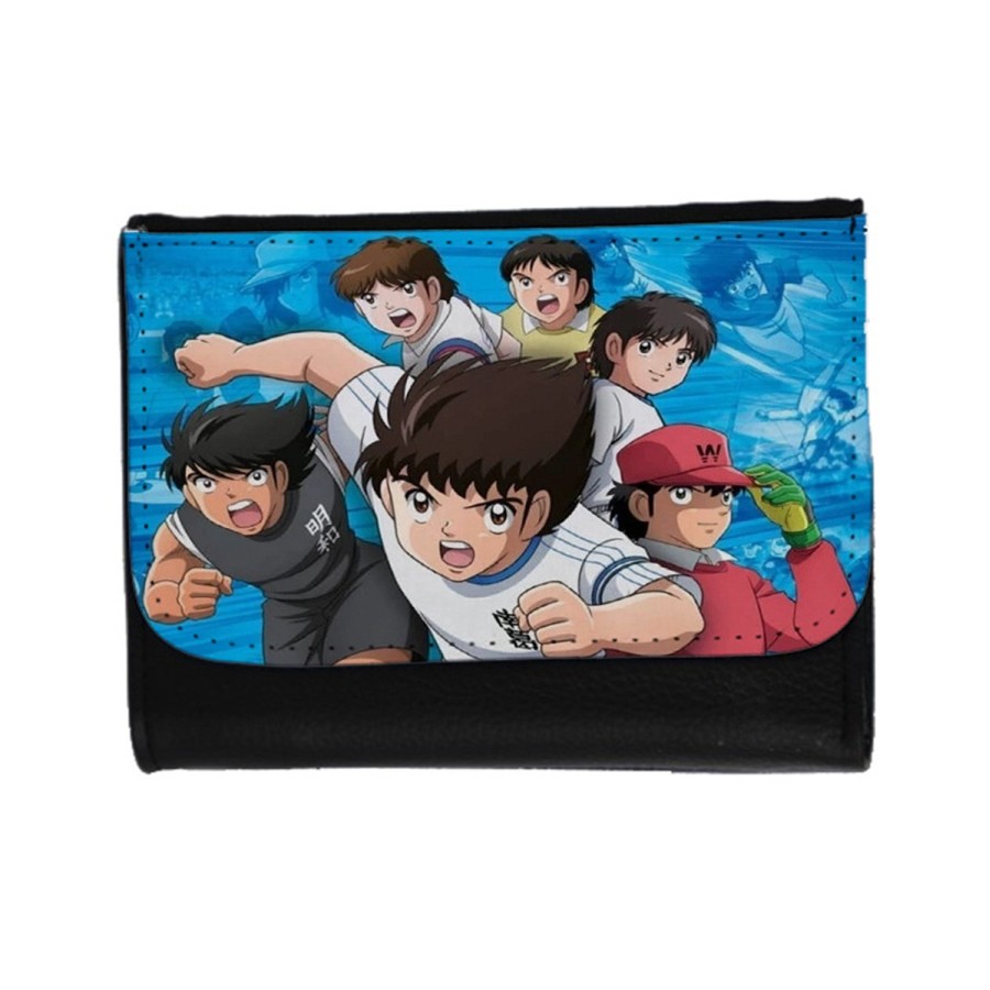 BILLETERA BILLETERO Oliver y benji capitan tsubasa futbol infantil unisex negro monedero